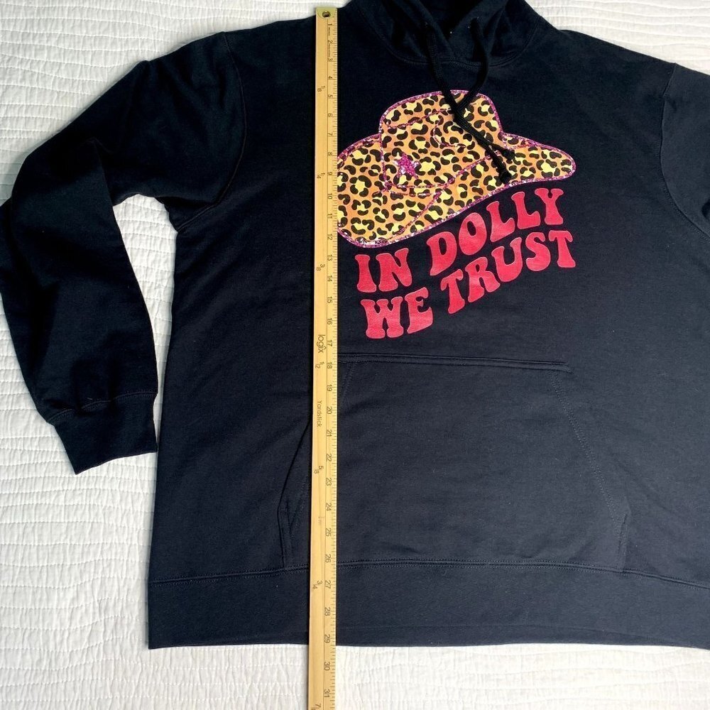 Port Company In Dolly We Trust Women/Unisex Graphic Pullover Hoodie SZ XL NEW - Picture 6 of 9